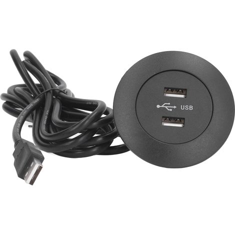 USB-Ladebuchse für Sofas, Unterputzmontage, zwei USB-Ladeanschlüsse, für den Heimgebrauch, Schwarz