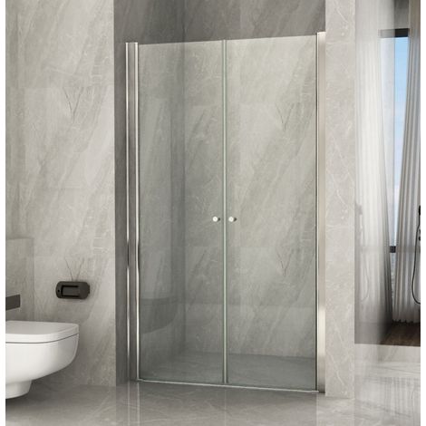 Box Doccia Saloon 8 mm a Nicchia 2 Anta Battente Porta Parete 70 80 90 100 120 - Misura Box Nicchia 70 (1/4)
