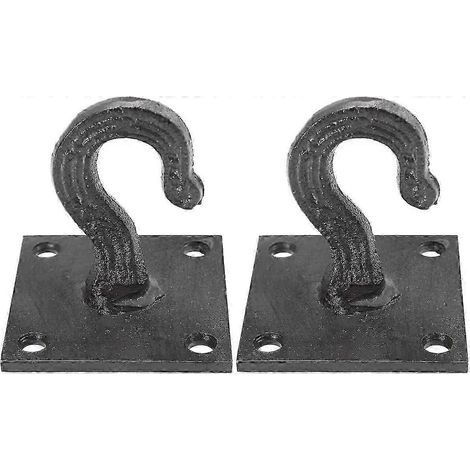 Crochets de lustre en fonte, crochets muraux en fonte, patères en fonte (gris) (2 pièces) (1/4)