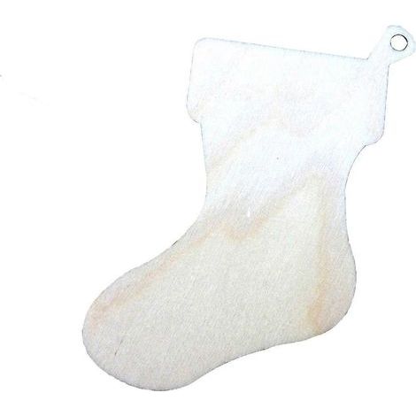 Lot de 10 chaussettes en bois à suspendre au sapin de Noël, décorations en bois à faire soi-même pour une joyeuse fête de Noël à la maison (1/2)