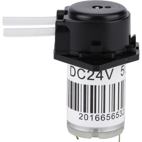 Pompe péristaltique noire, plate et mini avec tube en silicone, pompe à eau auto-amorçante adaptée à l'analyse en laboratoire (12V) (1/5)
