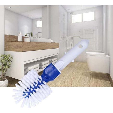 Brosse de toilette, brosse à main pour salle de bain, poignée en plastique, brosse de nettoyage des toilettes à domicile, fournitures de nettoyage de salle de bain (1/4)