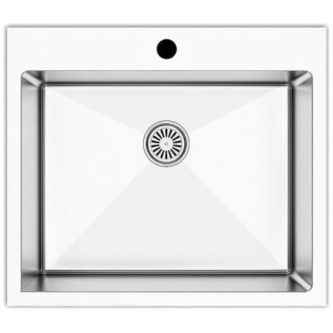 Lavello incasso SA3070 una vasca 55x48 cm. inox