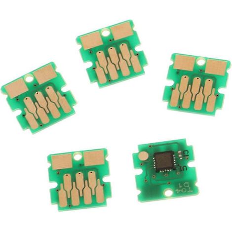 Packung mit 5 T04D1-Chips für Resttintenbehälter, kompatibel mit Epson L6490, L14150, L6270, ET, M2140, M2170, M3100 und M3140 Tintenstrahldruckern. (1/5)