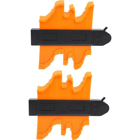 Règle de contour multifonctionnelle à 2 pièces, élargie et verrouillée automatiquement, pour la copie de formes (5 pouces). (1/5)