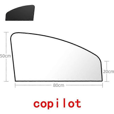 Pare-soleil magnétique pour vitres de voiture, rideau magnétique, protection UV, visière de protection solaire pour vitres latérales, film solaire Filmcopilot (1 pièce) (1/5)