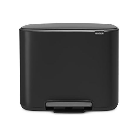 Papelera con pedal de 11 + 23 L negro mate - Bo - Brabantia (1/5)
