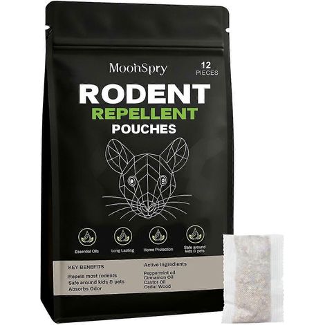 12 piècesSachets répulsifs pour rongeurs - Lot de 12. Répulsif naturel aux huiles essentielles contre les souris, les rats et les écureuils. Sans danger pour les enfants et les animaux domestiques. Pr (1/5)