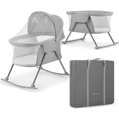 Kinderkraft Lovi lettino da viaggio grigio per bebè confortevole (1/3)