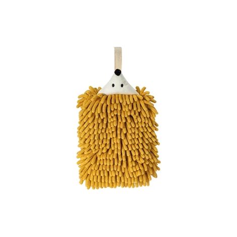 Essuie-mains de cuisine Serviette de salle de bain avec boucle de suspension Serviette en microfibre absorbante douce Séchage rapide Jaune
