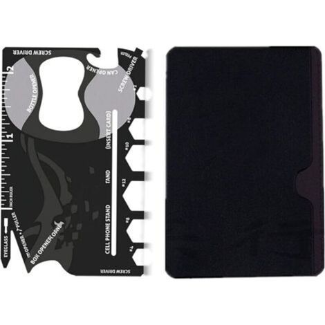 Multi Tool,18 en 1 Carte Multifonction Porte-outil en Acier inoxydable Multi-outils Outils de Poche Gadget Ouvre-bouteilles Hommes Camping en Plein Air Accessoires de Bricolage (1/5)
