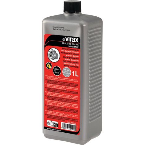 Virax – Huile de coupe minérale pour tube acier 1 L – Lubrifiant haute performance – Pour filetage à la main et à la machine