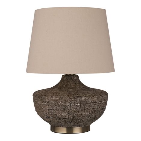 Lampe de table Avaya céramique avec abat-jour en lin - EU44210AB