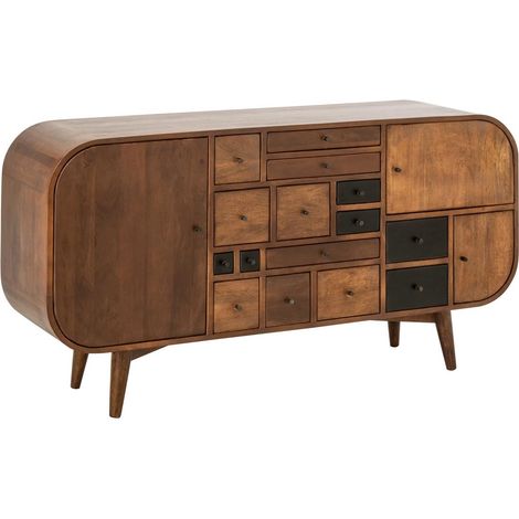 Buffet 18 Tiroirs en Bois "Sixty" 152cm Naturel (1/5)