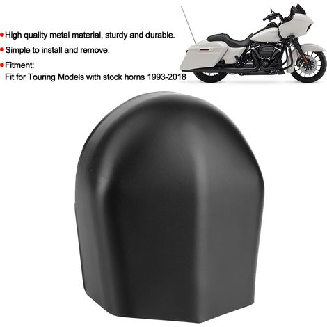 Motorradhupenabdeckung für Harley, mattschwarz (1/5)