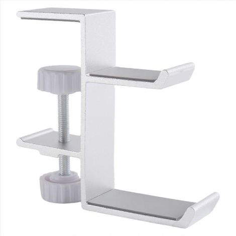 Crochets de suspension réglables pour bureau, support de sac à suspendre côté table, argenté (1/5)
