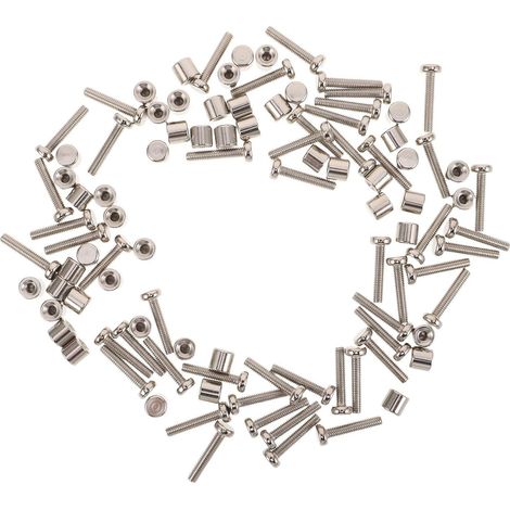 Lot de 50 Sets de Vis D'écartement Métalliques pour Panneaux Acryliques, Fixation Murale pour Cadres Photo et Supports en Verre 15-18 Mm, Kit Complet pour Signalétique et (1/5)
