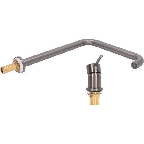 Robinet de cuisine en cuivre pour eau chaude et froide, robinets de lavabo pour baignoire et lavabo G1/2 (1/5)