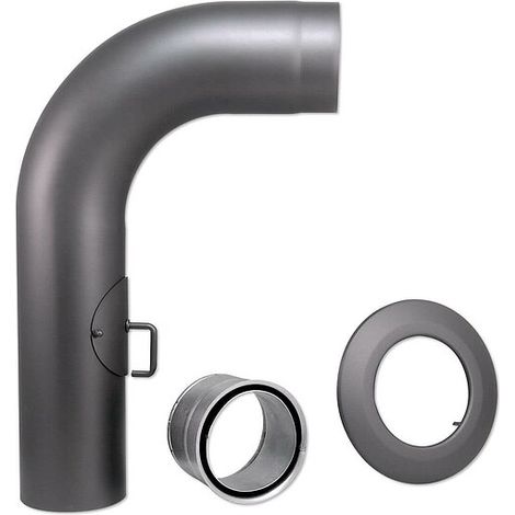 Buderus Abgasanschluss-Set 2, 150x2, Gussgrau, Blueline (1/2)