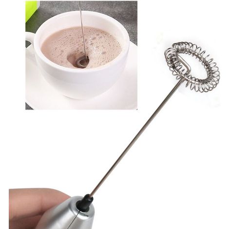 Fouet électrique à lait et œufs en acier inoxydable antiadhésif, batterie intégrée, design compact et silencieux (1/5)