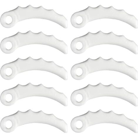 Paquet de 12 lames en plastique pour débroussailleuses et tondeuses à gazon, compatibles avec les tondeuses à gazon Makita 198426-9 (1/5)