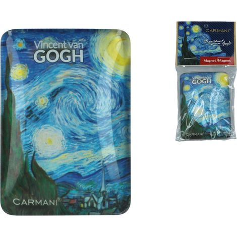 Magnete da frigo raffigurante il dipinto "Notte stellata" di Van Gogh, regalo artistico (1/3)