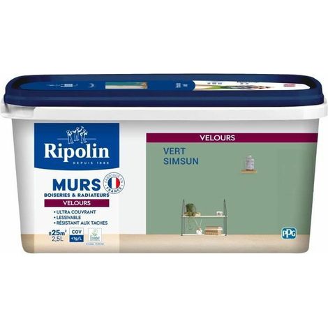 Simsun grüne Samtwand- und Heizkörperdekoration - RIPOLIN - 2,5 L -