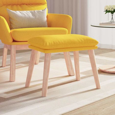 vidaXL Repose-pied Jaune moutarde 45x29,5x35 cm Tissu (1/5)