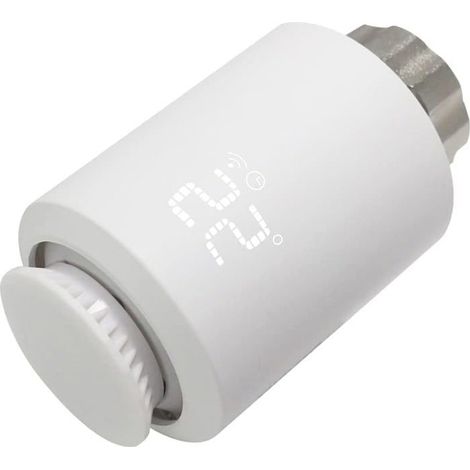 Tête Thermostatique Radiateur,Vanne Thermostatique Connectée Programmable, avec Alexa/Google Assistant,Tuya Zigbee Gateway Requis