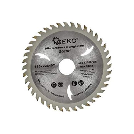 Lama per sega circolare Geko g00153 350 mm 24 denti