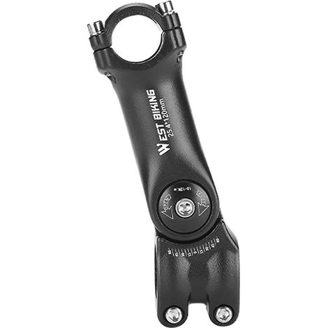 Potence de guidon réglable pour vélo, angle variable 60 degrés, alliage d'aluminium, rehausseur de guidon pour vélo de route (1/5)