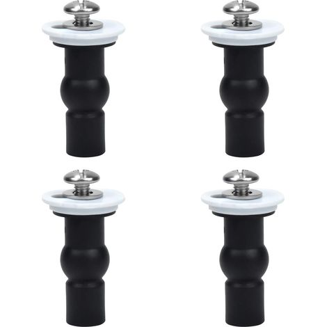 4 Pièces Abattant WC Fixations Charnières, Vis de fixation abattant wc pour Lunette Toilette Ensemble, 4 Pièces de Rechange pour Couvercle de Toilette (1/5)