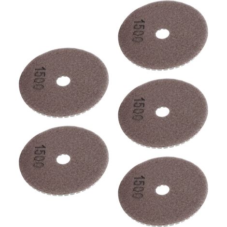 Lot de 5 tampons humides souples diamantés de 4 pouces, kit de disques de meulage de polissage pour marbre,granit,céramique (Moselotad73v (1/5)