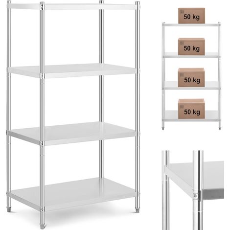 Estantería metálica para almacenamiento en catering, con capacidad para hasta 200 kg, 100 x 60 x 180 cm. (1/5)