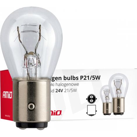 Lampadine alogene P21/5W BAY15D 24V 21W/5W 10 pz. (E4) amio-01007 (1/3)