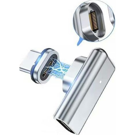 Beline Magnetischer Adapter USB-C 100W Silber/Silber DAC BLNAM01 (1/5)
