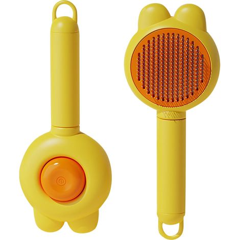 Peigne Pour Animaux - Peigne À Dents Fermées En Acier Inoxydable - Pour Chats Et Chiens - Boutons De Libération Rapide - 1 Pièce (1/5)
