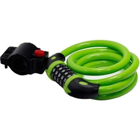 Antivol de vélo haute sécurité à combinaison 5 chiffres réinitialisable,idéal pour les activités de plein air, 1,2 m x 12 mm (1/5)