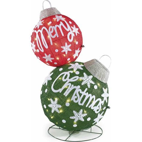 Luminaria Natalizia Palline Giganti, Uso Interno ed Esterno - Altezza 85 cm (1/3)