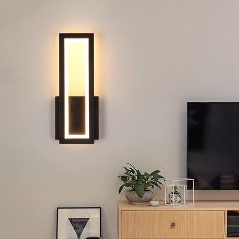 LED Wall Light Indoor, 16W 3000K Simple Square LED Wall Lamp, Decorative Indoor Wall Lights, Wall Lighting for Bedroom, Living Room, Hallway MUMU