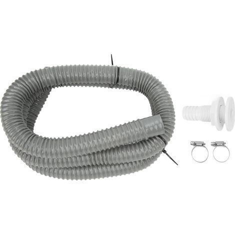 Kit de tuyau de pompe de cale avec raccord traversant coque, diamètre 1-1/8po, tuyau PVC 6ft, 2 colliers de serrage pour bateau (1/5)