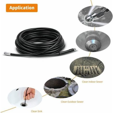 Tuyau Nettoyage Canalisation - 15 M - Compatible Avec Nettoyeurs Haute Pression K2 K7 LAVOR - 4 5 Mm - 1 Piece (1/5)