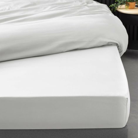 Drap Housse Percale - Bonnet 30 Cm - 200x180cm - Blanc (1/5)