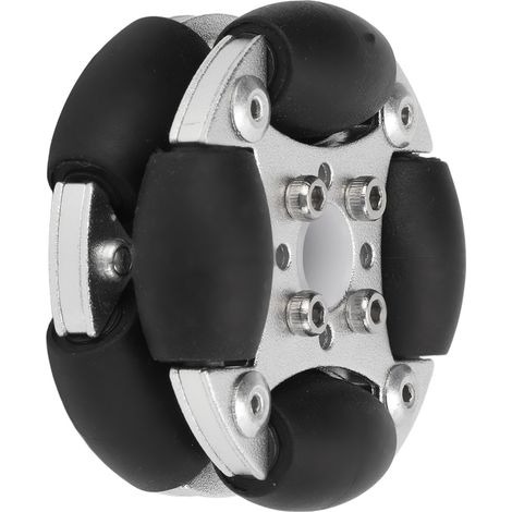 Roues omnidirectionnelles doubles en alliage d'aluminium de 48 mm, charge de 3 kg pour la compétition de robots (1/5)