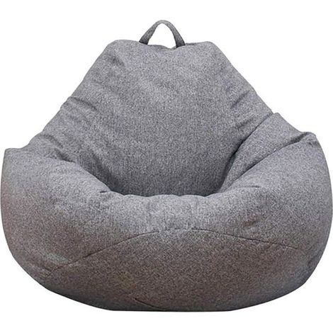 Housse de pouf classique XL-1, Gris Clair,Grand, Sans Remplissage Intérieur Extérieur, Mobilier Déco, 100120cm Aucunely (1/5)