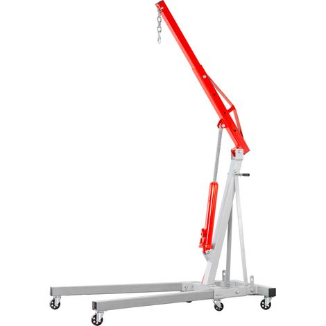 Mw Tools – Grue d'atelier hydraulique 2 t – Hauteur de levage 2150 mm – Modèle pliable avec vérin à commande manuelle – CAT620