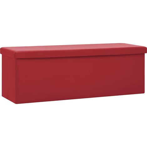 Maison Exclusive - Panca Portaoggetti Pieghevole Rosso Vino in PVC (1/5)