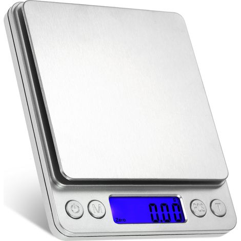 Balance de cuisine précise 500/0.01g haute précision balance bijoux mini alimentaire électronique avec deux plateaux balance pâtisserie de poche (1/2)