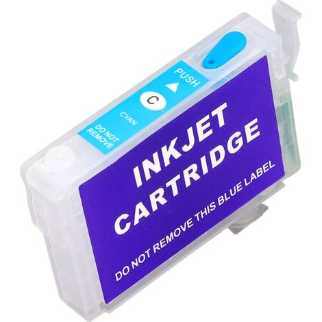 Cartouche d'encre bleu (T1282) compatible Epson Stylus S22, SX125, SX130, SX230, SX235W, SX420W, SX425W - Accessoire d'impression haute qualité. (1/5)