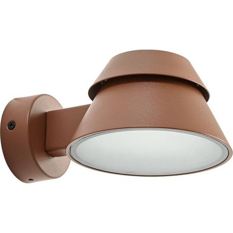Lucande Lámpara de pared Led exterior 'Moena' en Marrón Aluminio
